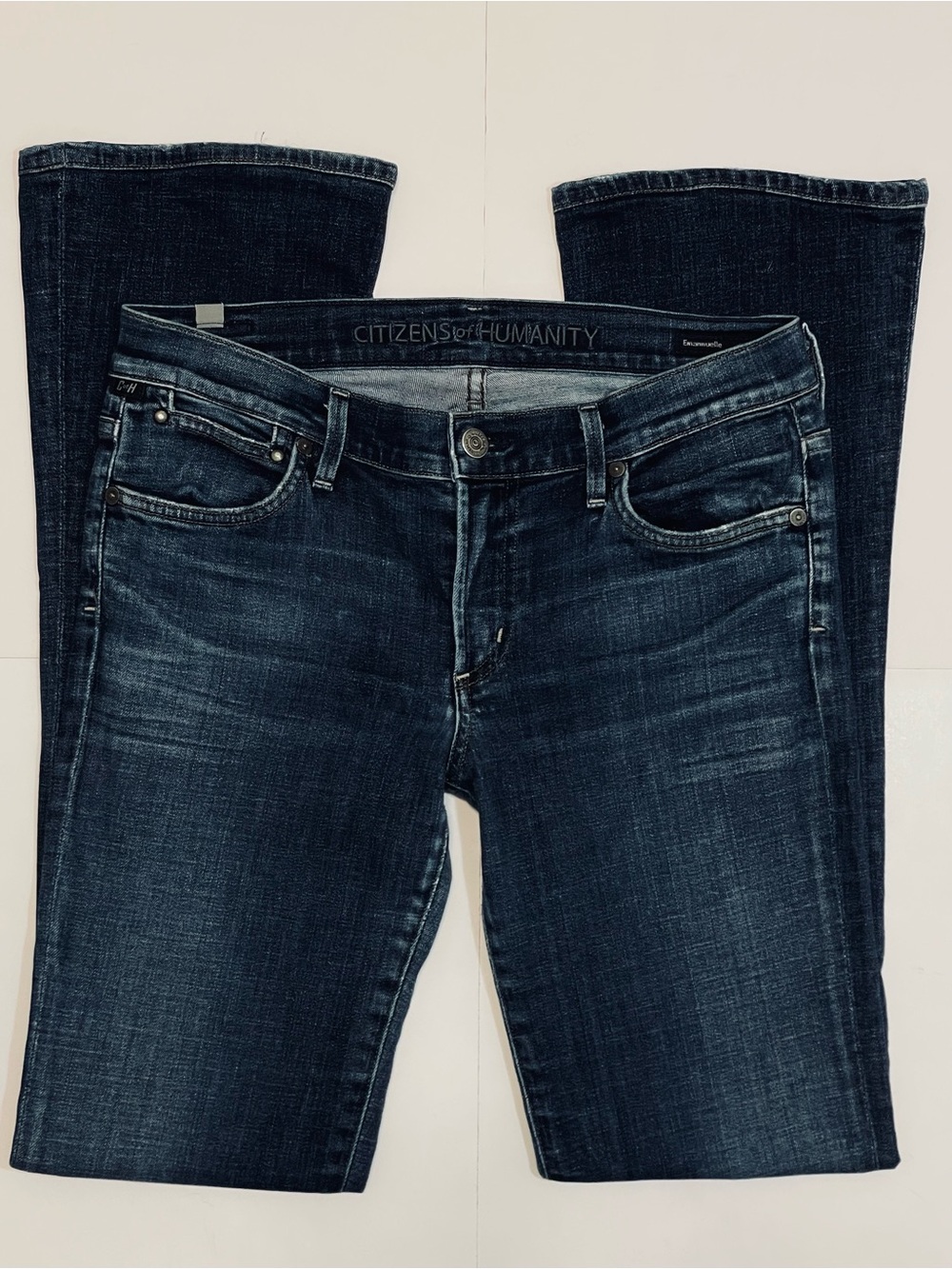 Citizens of Humanity Emanuelle Women’s Dark Blue Boot Cut Jeans Size 28 - Picture 1 of 15